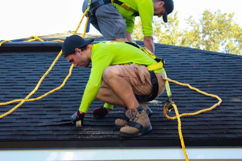 Builders at work on site